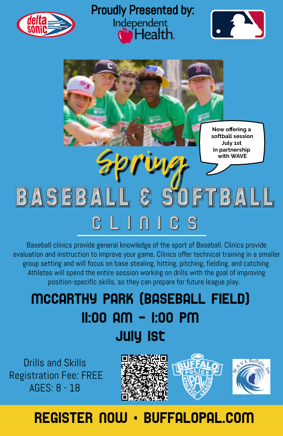 Baseball and Softball Clinics Police Athletic League of Buffalo, Inc.